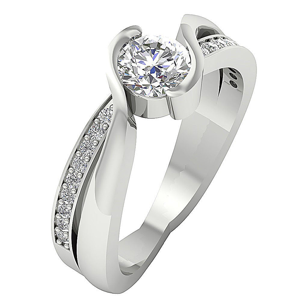 Vintage Solitaire Wedding Ring Genuine Diamond I1 G 1.00 Ct 14k Solid Gold Prong Set 7.70 MM