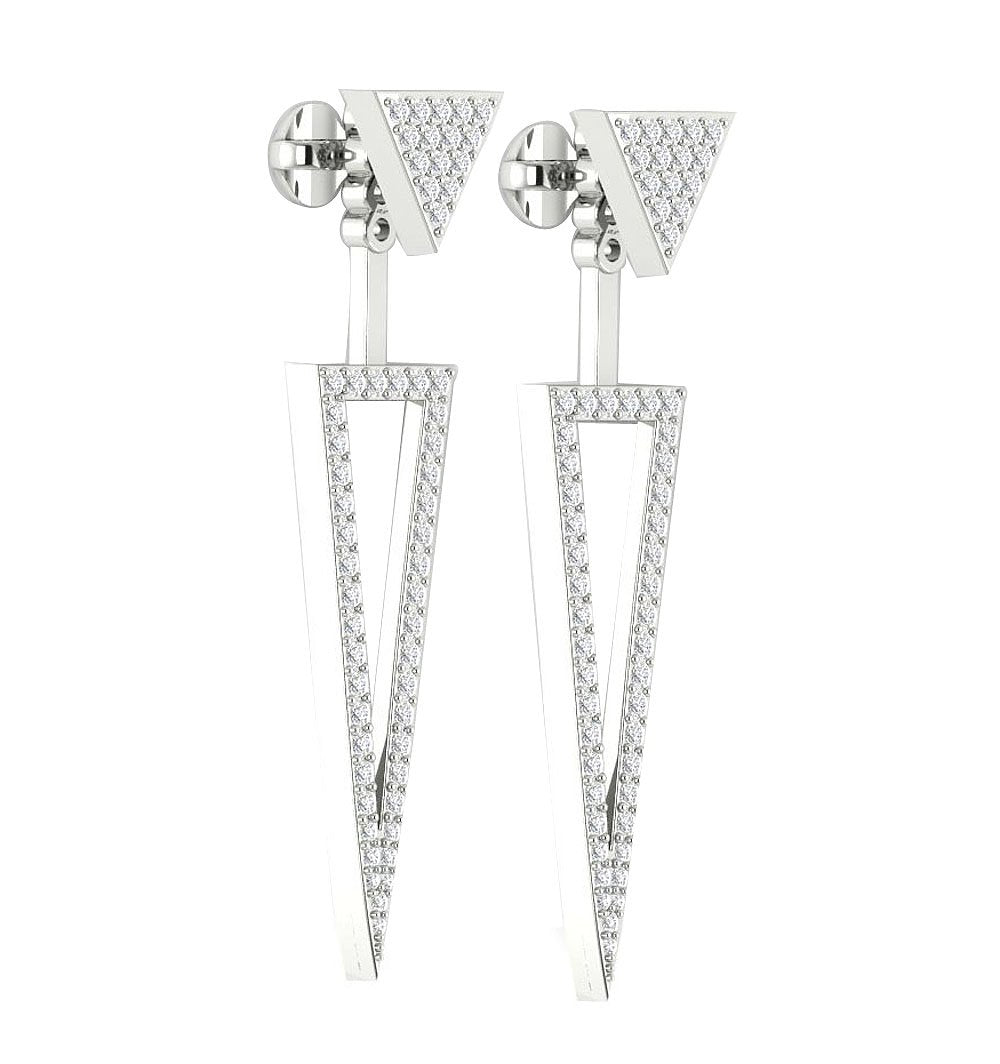 14k/18k Solid Gold Natural Diamonds I1 G 1.00 Ct Removable Jacket Studs Earrings Prong Set 9.00MM