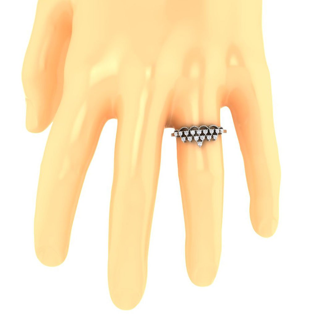 8.10 MM Natural Diamond Engagement Ring Prong Set VS1 E 0.40 Ct 14k Yellow Gold