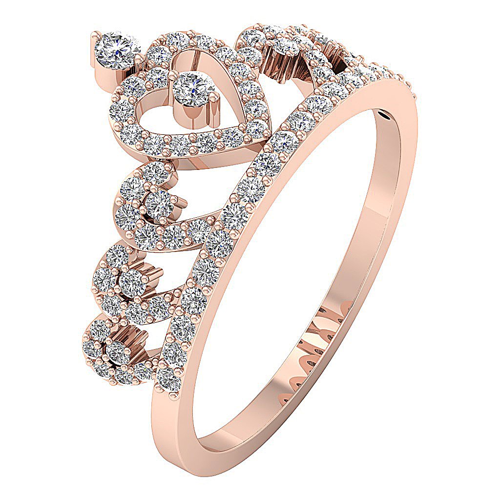 Prong Set 14k Yellow Gold Round Diamond Cut Anniversary Ring SI1 G 0.75 Ct 11.80 MM
