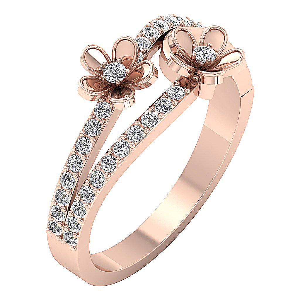 Anniversary Diamond Ring SI1 G 0.50Ct Prong Set 14K Solid Gold 10.00 MM