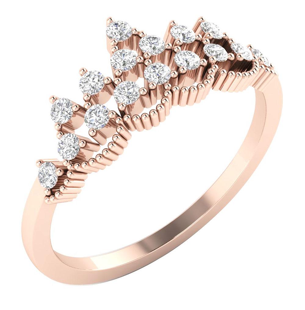 8.10 MM Natural Diamond Engagement Ring Prong Set VS1 E 0.40 Ct 14k Yellow Gold