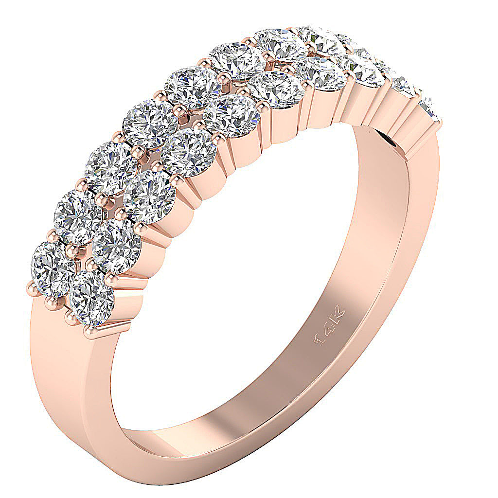 Engagement Ring Natural Diamond SI1 G 2.00 Carat 14K Solid Gold Prong Set