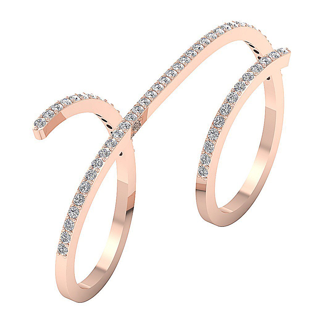 14K Yellow Gold Designer Wedding Ring Genuine Diamond SI1 G 0.80 Ct Prong Set 14.70 MM