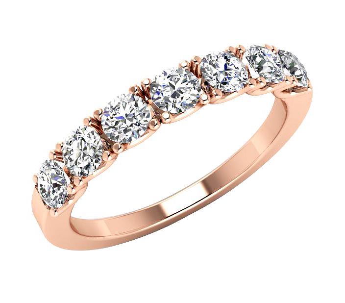 Engagement Ring SI1 G 1.10 Ct Round Cut Diamond Prong Set 14K Gold 3.60MM