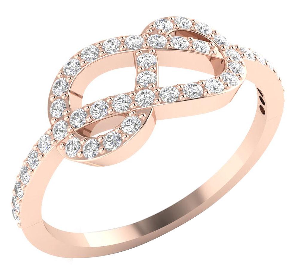 14K Solid Gold Designer Engagement Ring Natural Diamond SI1 G 0.50 Ct Prong Set 7.80 MM