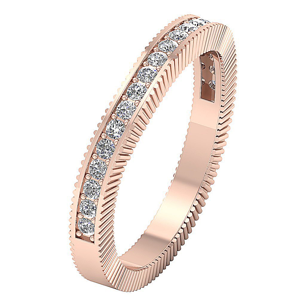 Engagement Ring Round Cut Diamond Prong Set I1 G 0.35 Ct 14K Gold 2.70MM