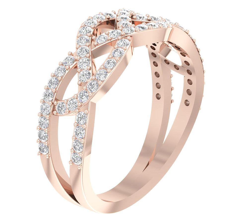 Engagement Round Diamond Ring Prong Set 14K Gold SI1 G 0.75 Ct 7.85 MM