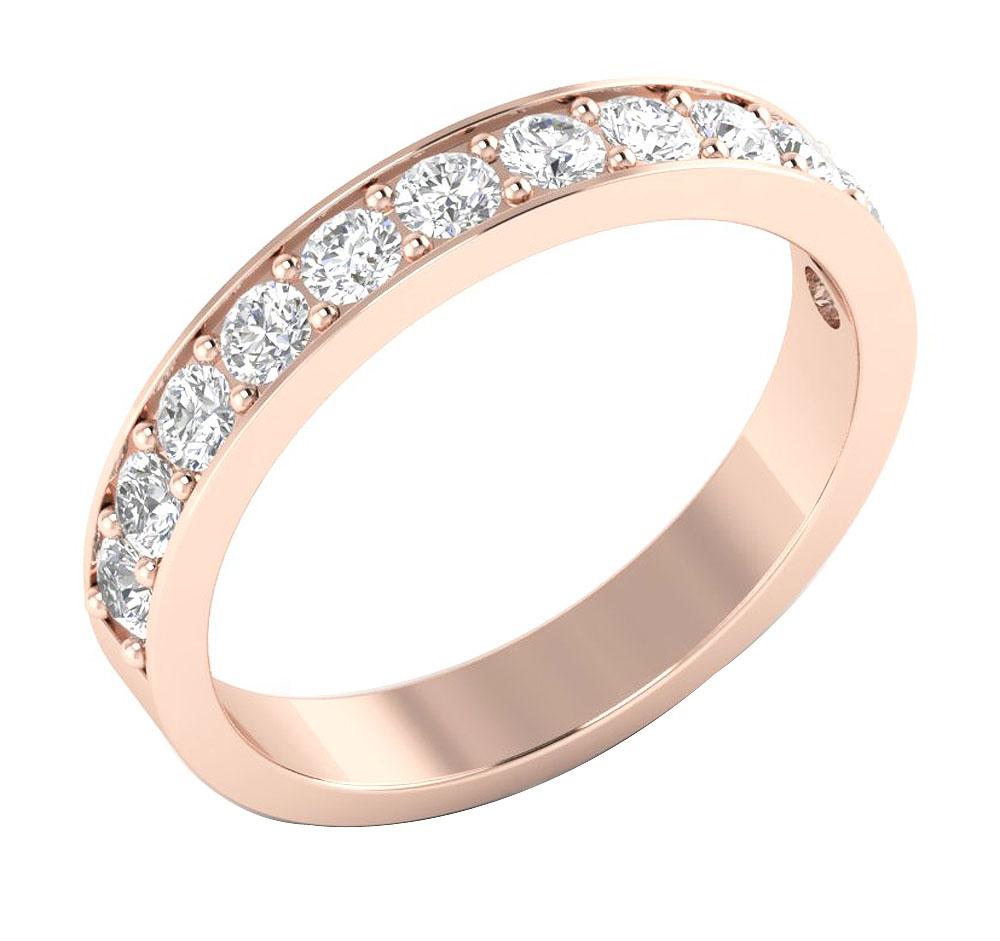 Engagement Genuine Diamond Ring SI1 G 1.00 Ct Round Cut Diamond Prong Set 3.60 MM