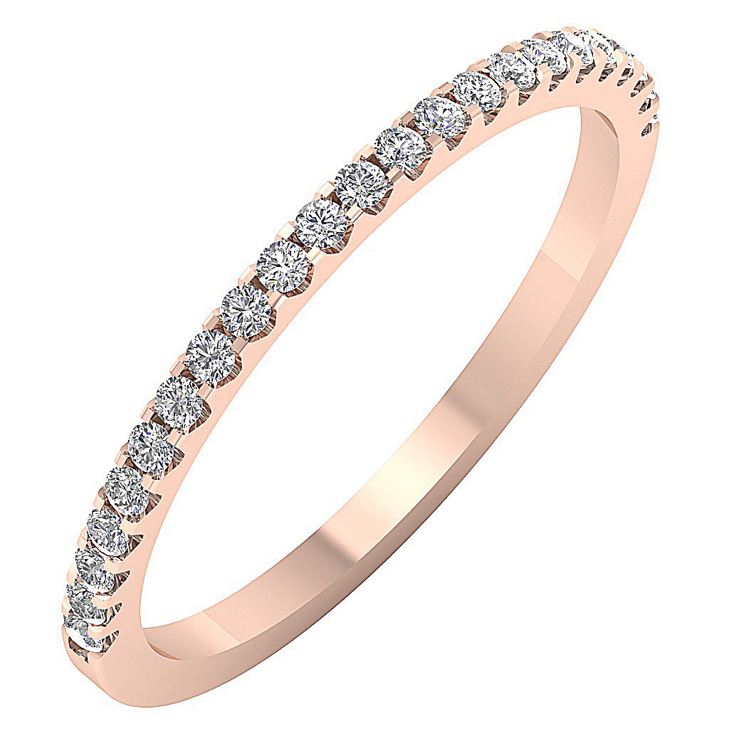 Engagement Genuine Diamond Ring 14K Gold Prong Set SI1 G 0.30 Ct 1.70 MM