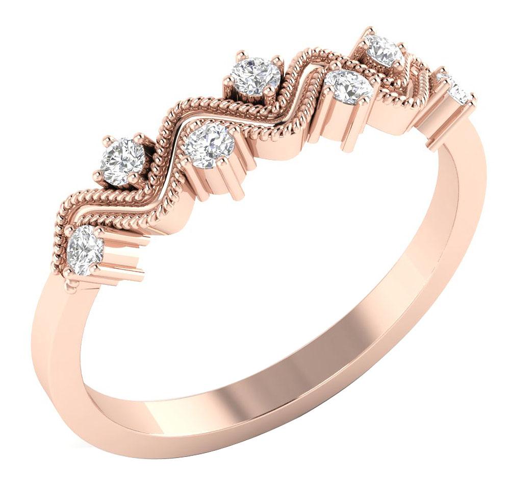 Designer Fashion Wedding Ring Genuine Diamond I1 G 0.30 Ct 14K Solid Gold Prong Set