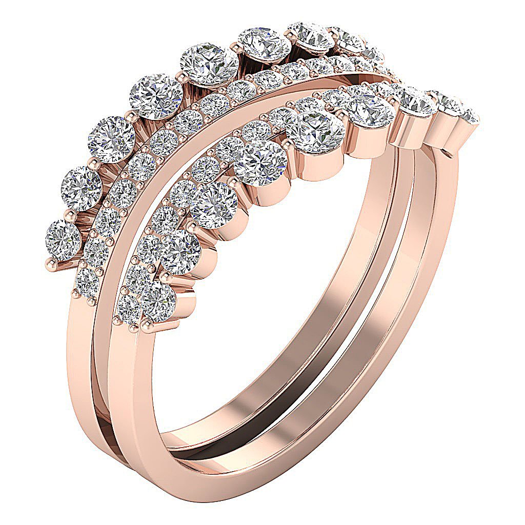 I1 G 1.30 Ct Wedding Ring 14K Yellow Gold Genuine Diamond Prong Set 9.80 MM