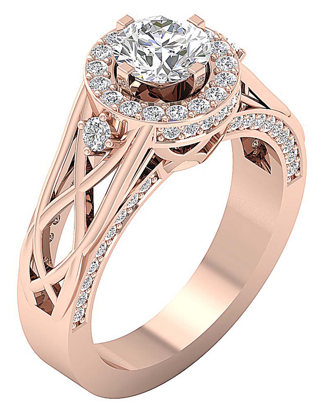 I1 G 1.80 Ct Designer Solitaire Wedding Ring Genuine Diamond 14k White Yellow Rose Gold Prong Set