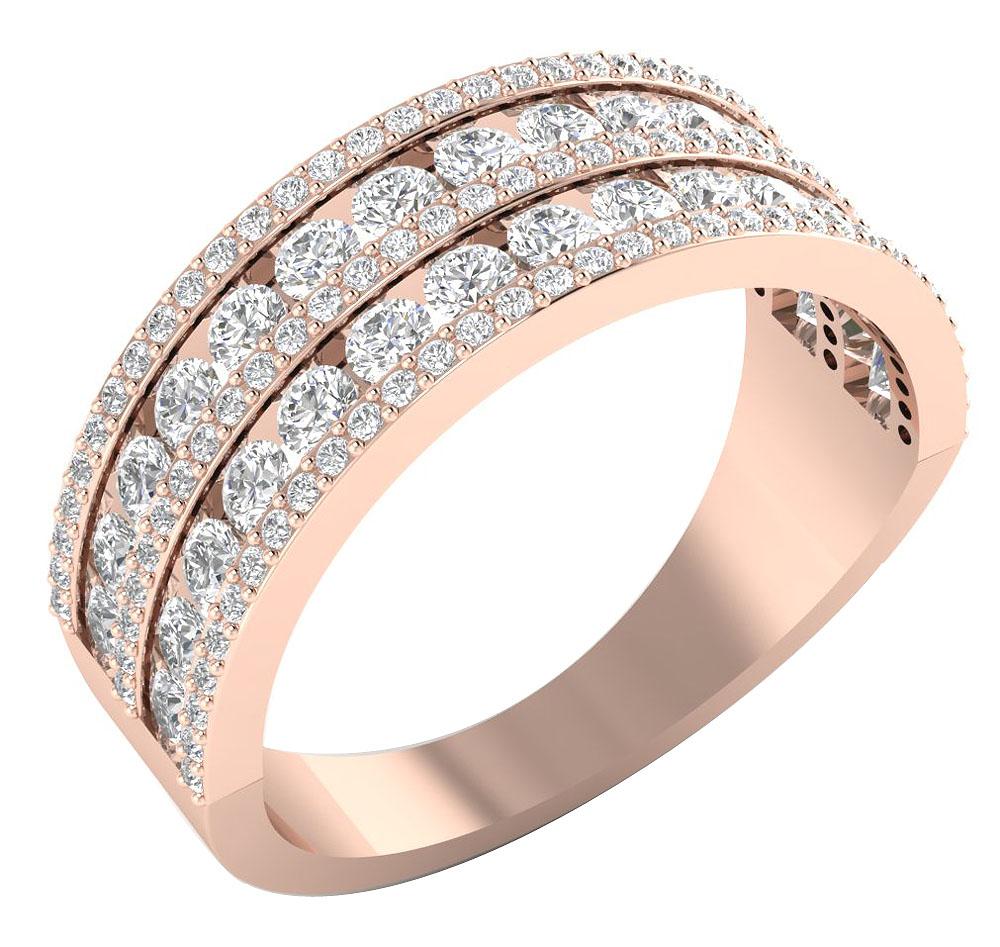Designer Engagement Round Diamond Ring SI1 G 2.15 Ct Natural Diamond 7.50 MM