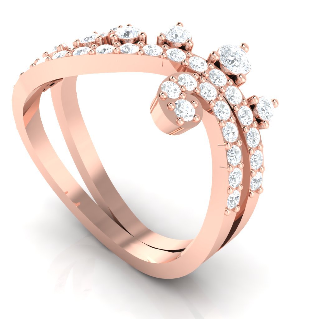 14K White Yellow Rose Gold Designer Wedding Ring Genuine Diamond SI1 G 1.00 Ct Prong Set