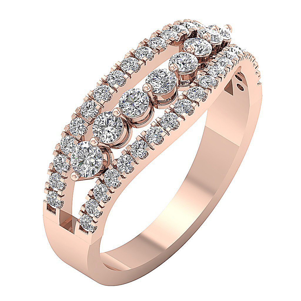 8.30 MM Designer Engagement Ring Natural Diamond SI1 G 1.10 Ct 14K White Yellow Rose Gold Prong Set