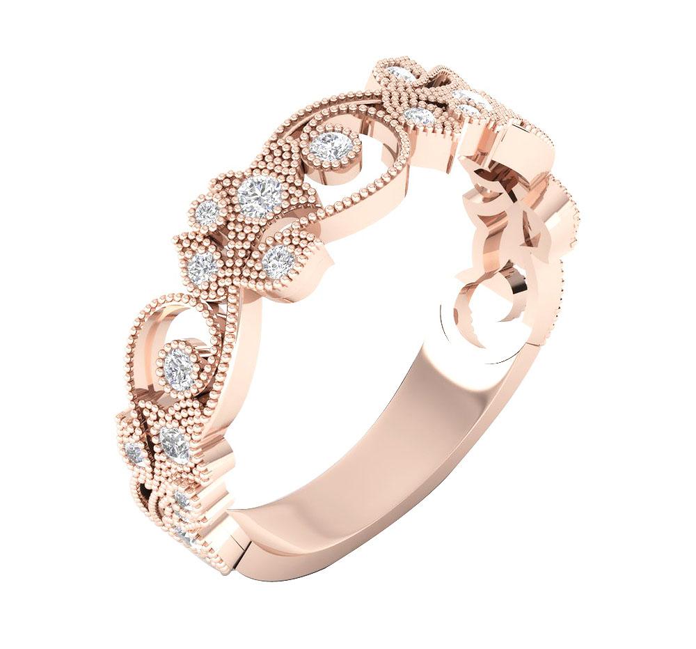 Engagement Genuine Diamond Ring 14K Solid Gold Prong Set VS1 E 0.35 Ct 6.15 MM