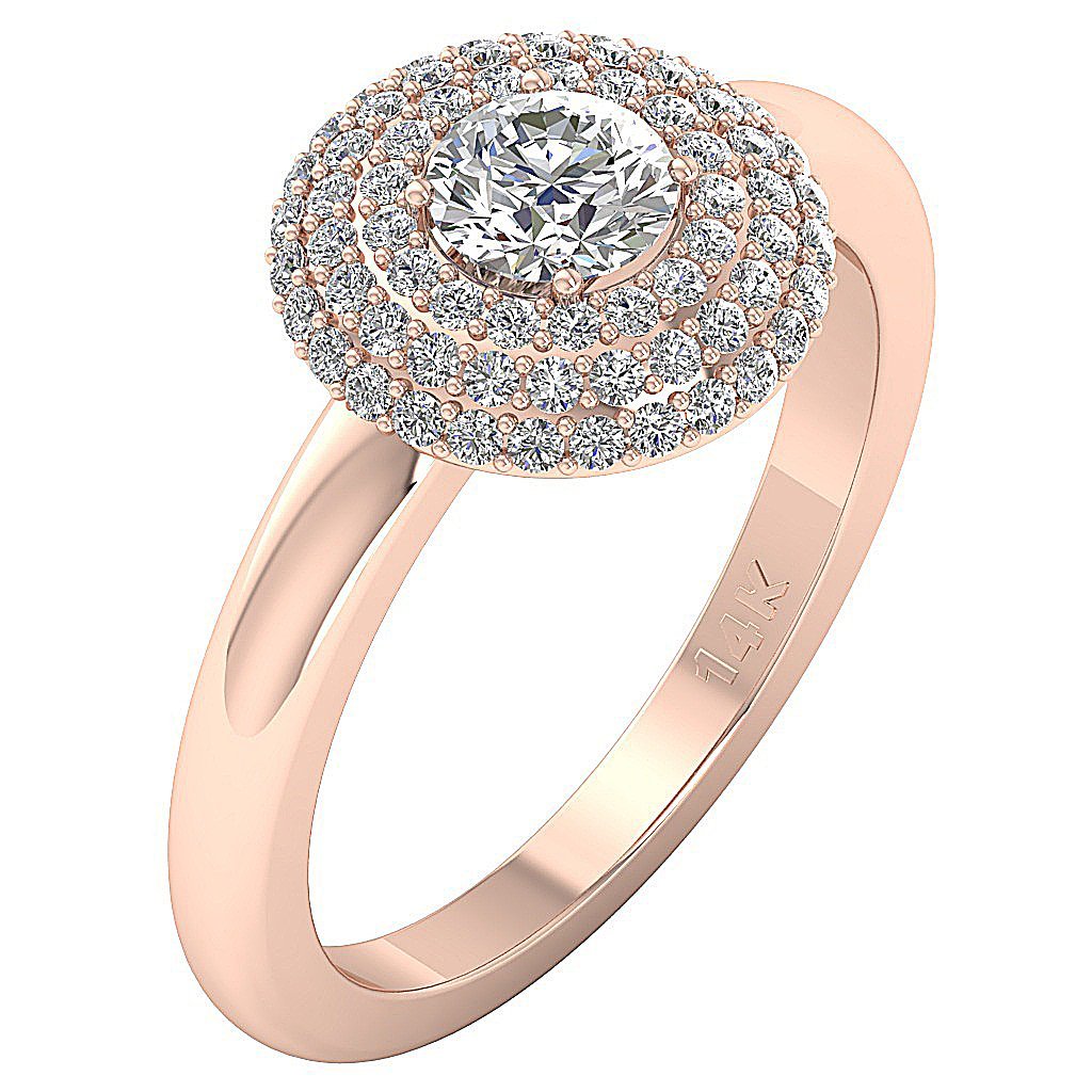 14kRoseGoldNaturalDiamondRingSideView