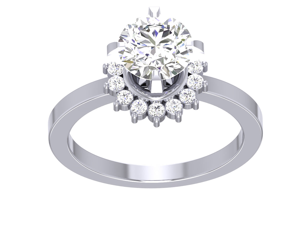 Designer Big Solitaire Engagement Ring I1 G 1.80 Carat Round Cut Diamond 14K Rose Gold