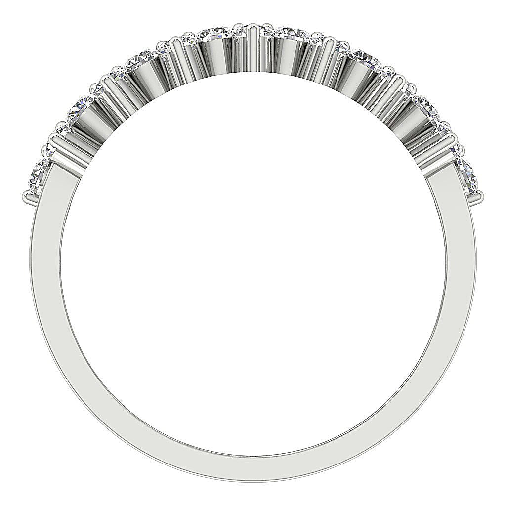 14K White Yellow Rose Gold Designer Anniversary Ring Round Diamond I1 G 0.80 Ct Prong Set 5.30 MM