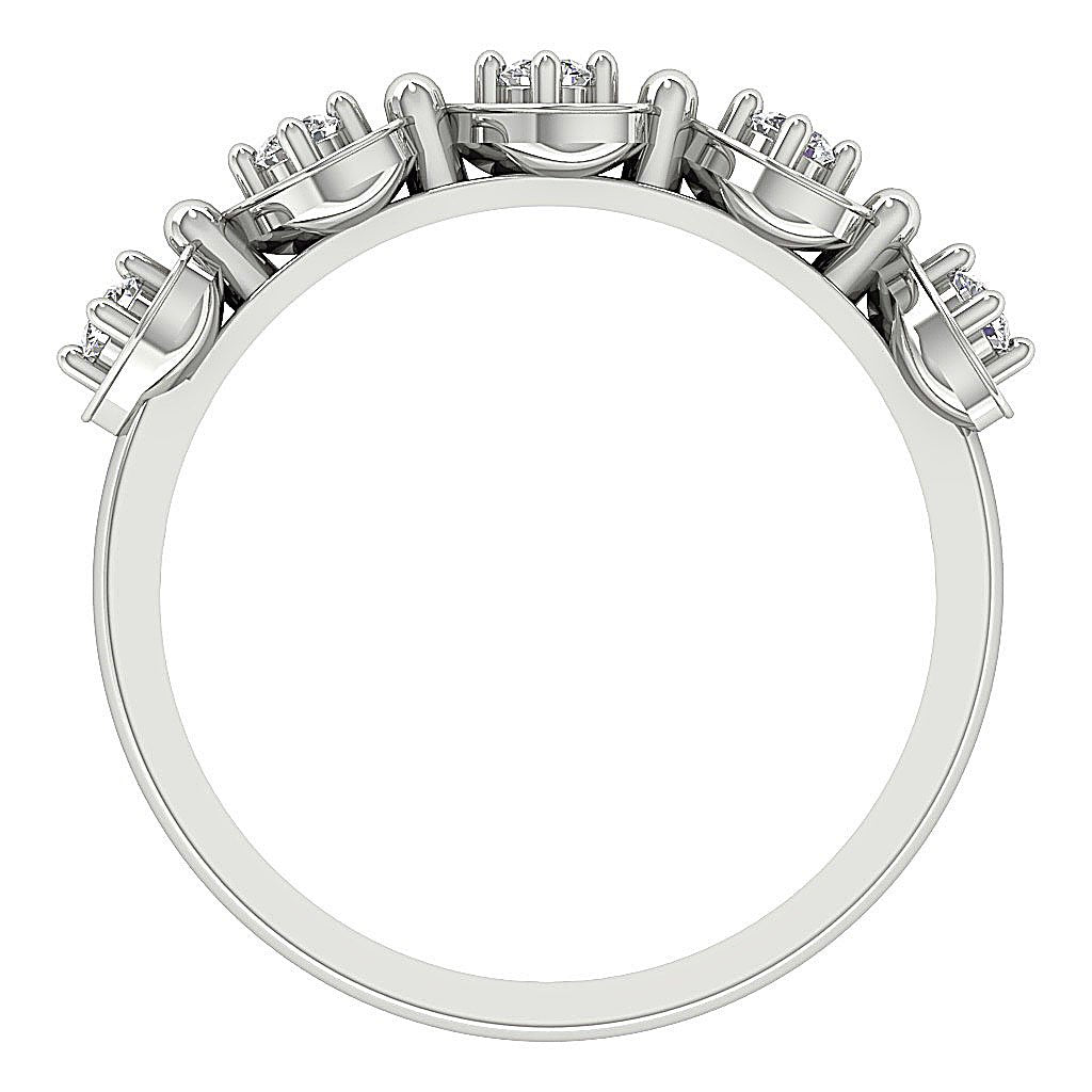 Genuine Round Diamond Designer Wedding Ring Natural Diamond Prong Set SI1 G 0.30 Ct 14K White Yellow Rose Gold 4.80MM