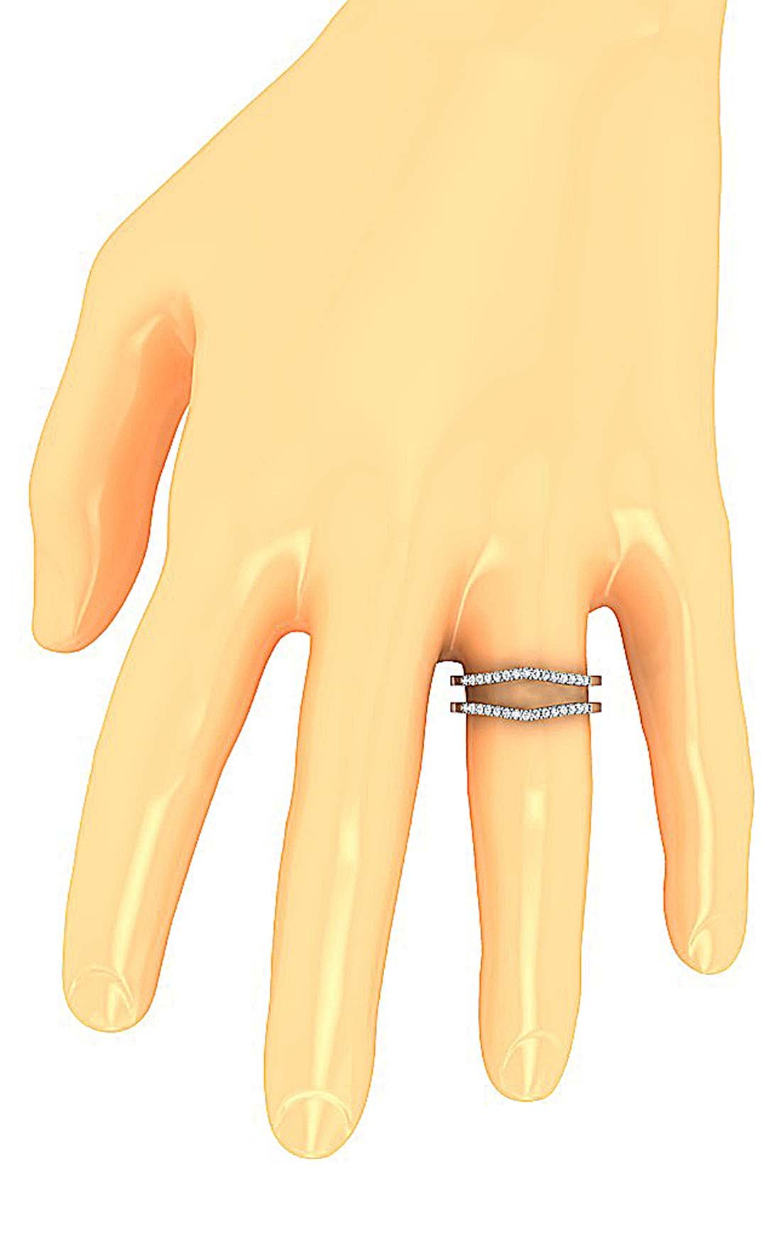 7.30 MM Designer Engagement Ring Natural Diamond I1 G 0.30 Ct 14K Yellow Gold Prong Set