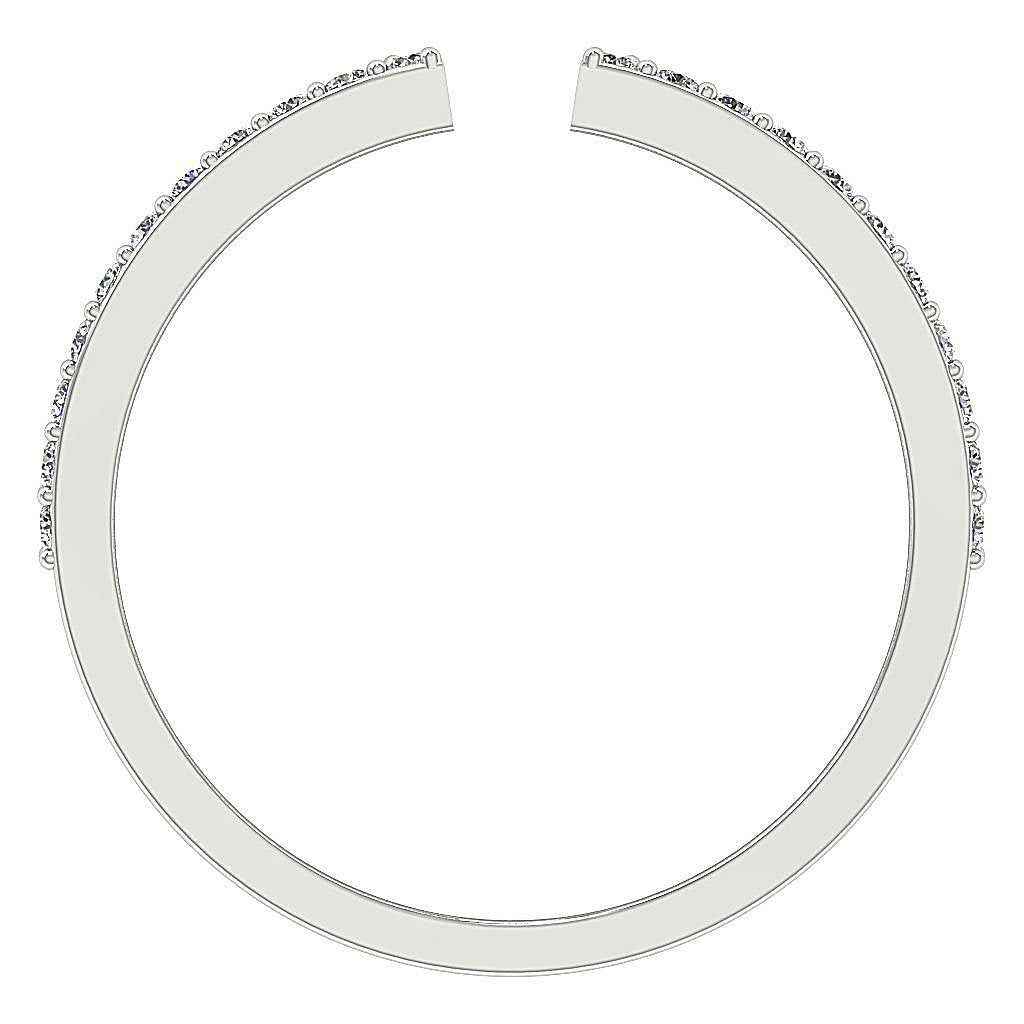 Spilt Shank Open Wedding Ring SI1 G 0.55 Ct Genuine Diamond Prong Set 14k Solid Gold