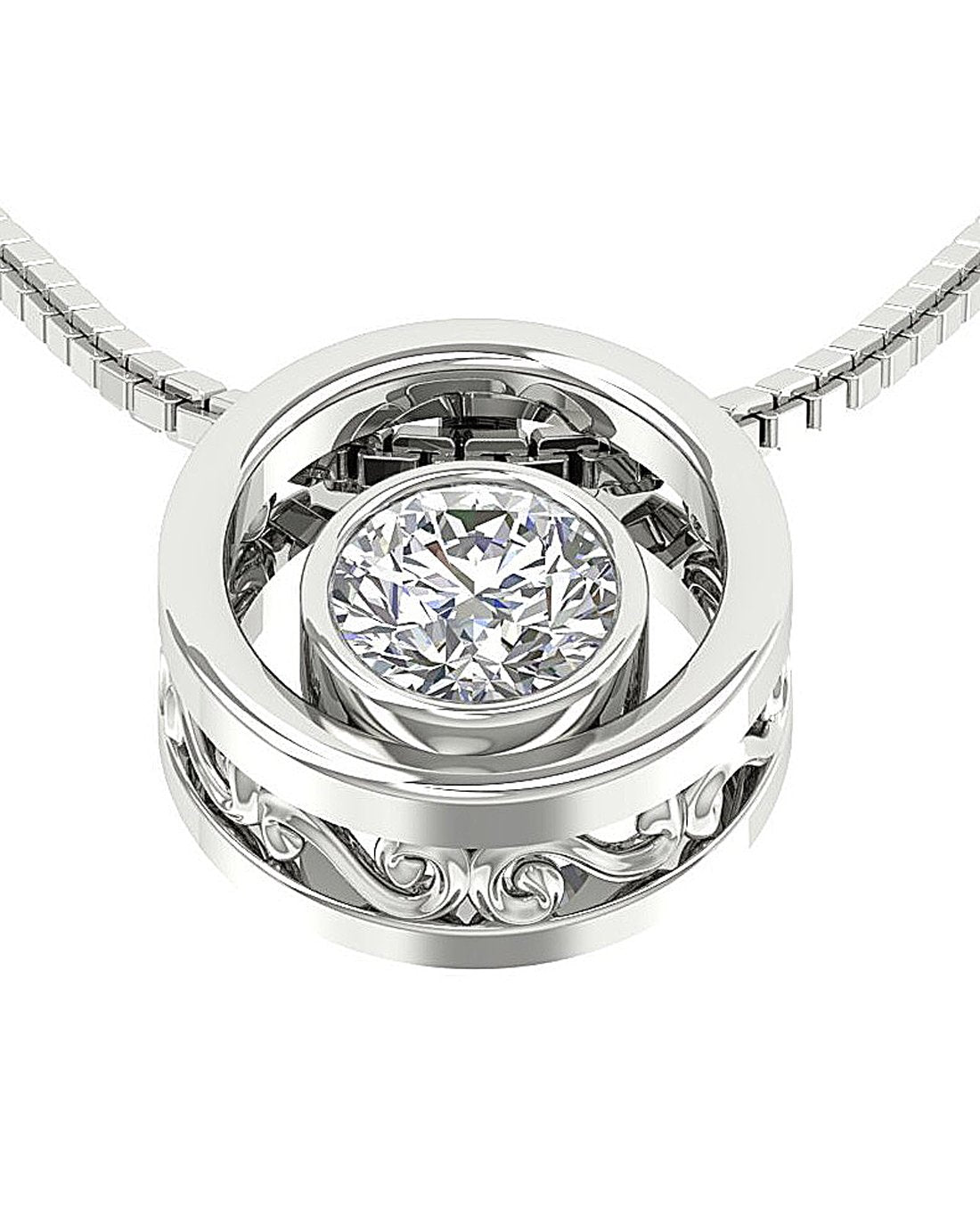 I1/SI1 G 0.50 Ct Designer Solitaire Pendants 14k/18k Solid Gold Natural Diamonds