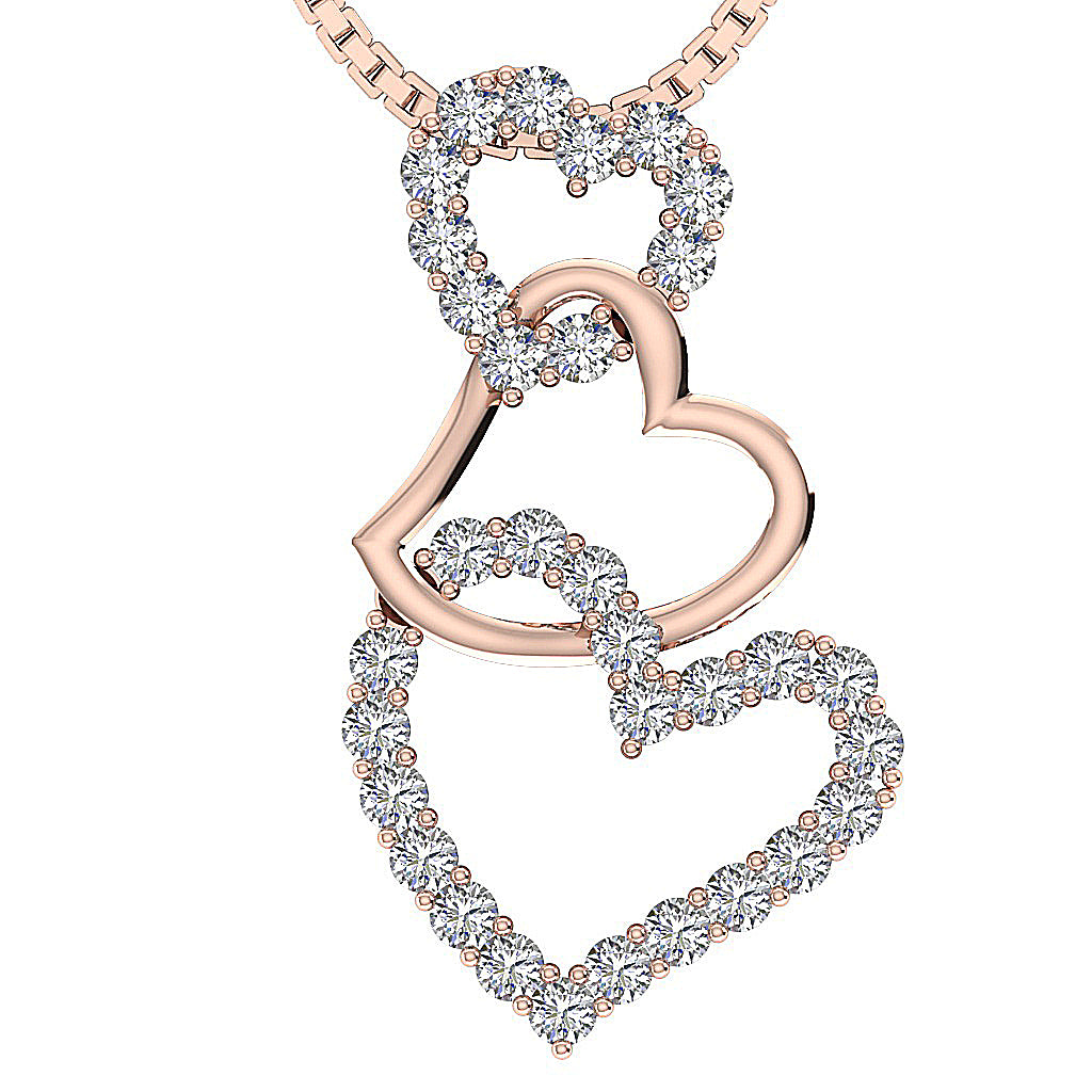 RoundDiamond14kRoseGoldPendant