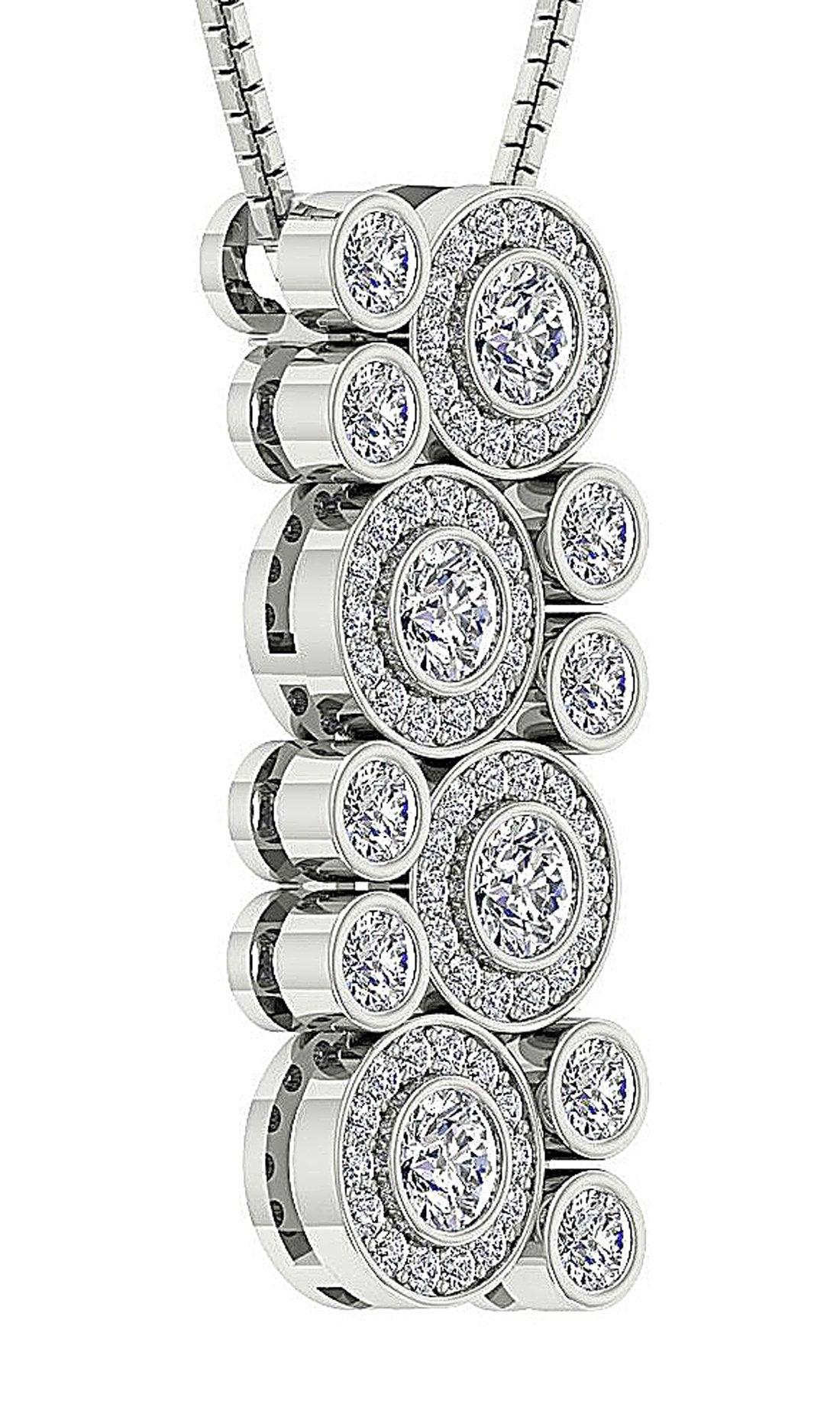 Natural Diamonds SI1/I1 G 1.55 Carat Designer Fashion Pendants 14k/18k Gold