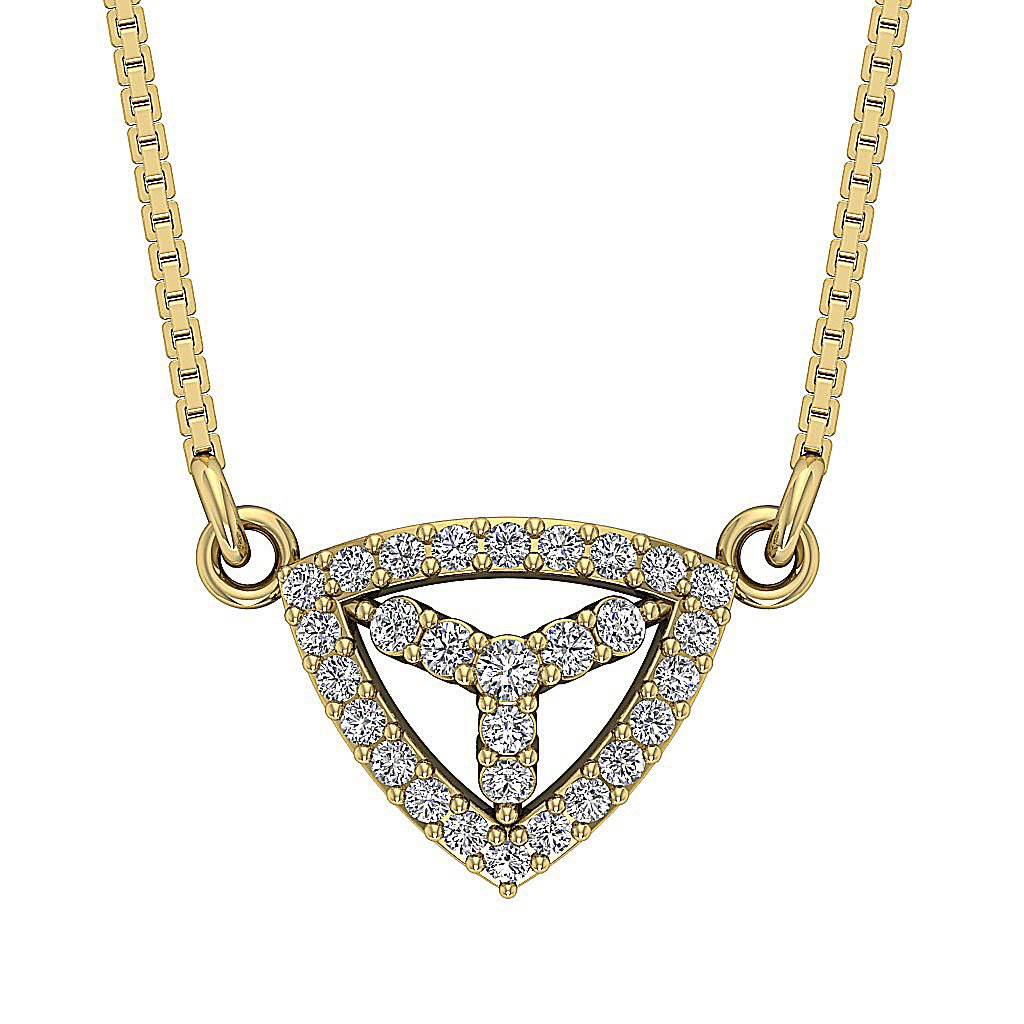 SI1/I1 G 0.35 Carat Genuine Diamond Unique Fashion Pendants 14k/18k Solid Gold