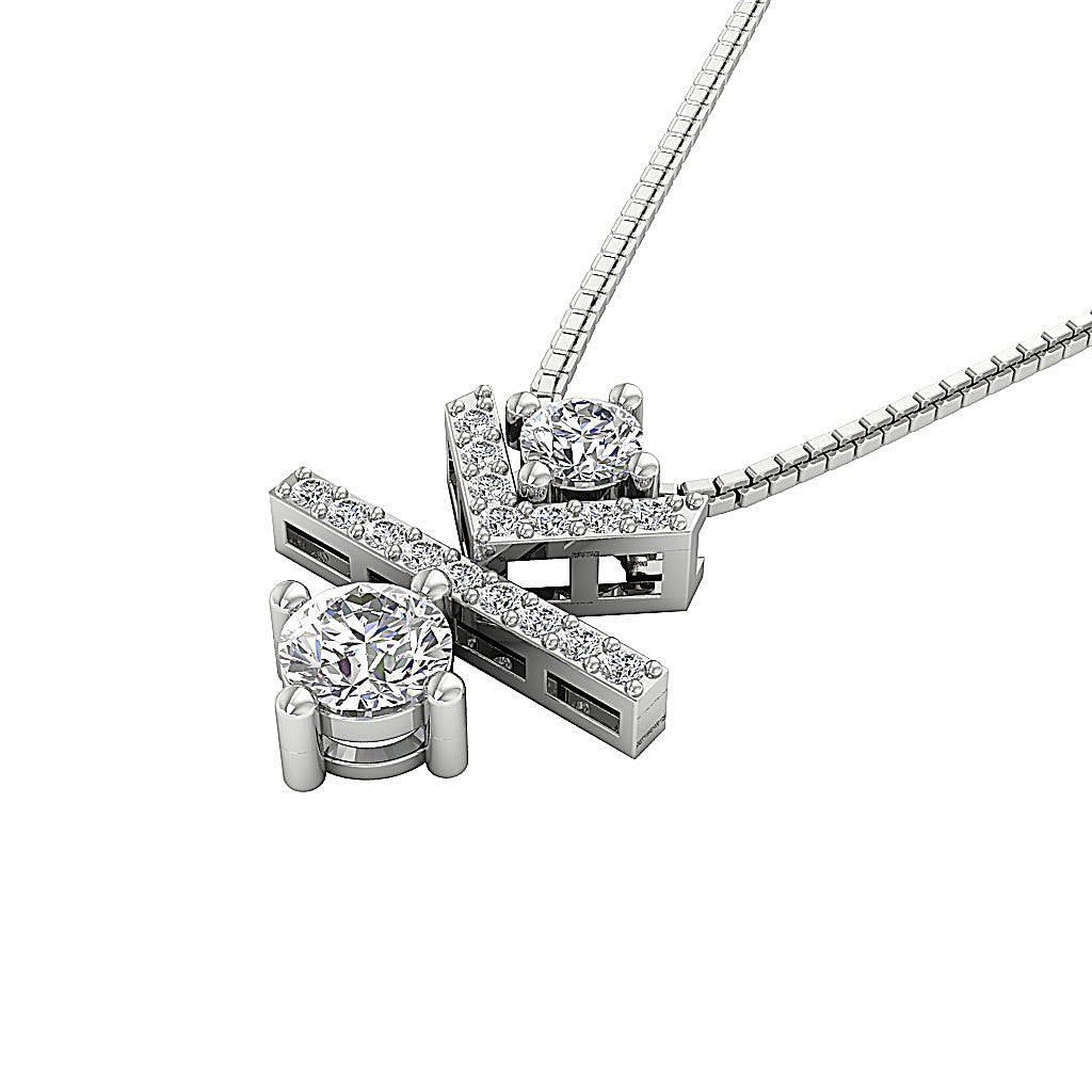 SI1/I1 G 0.85 Carat Genuine Diamond 14k/18k Solid Gold Unique Fashion Pendant