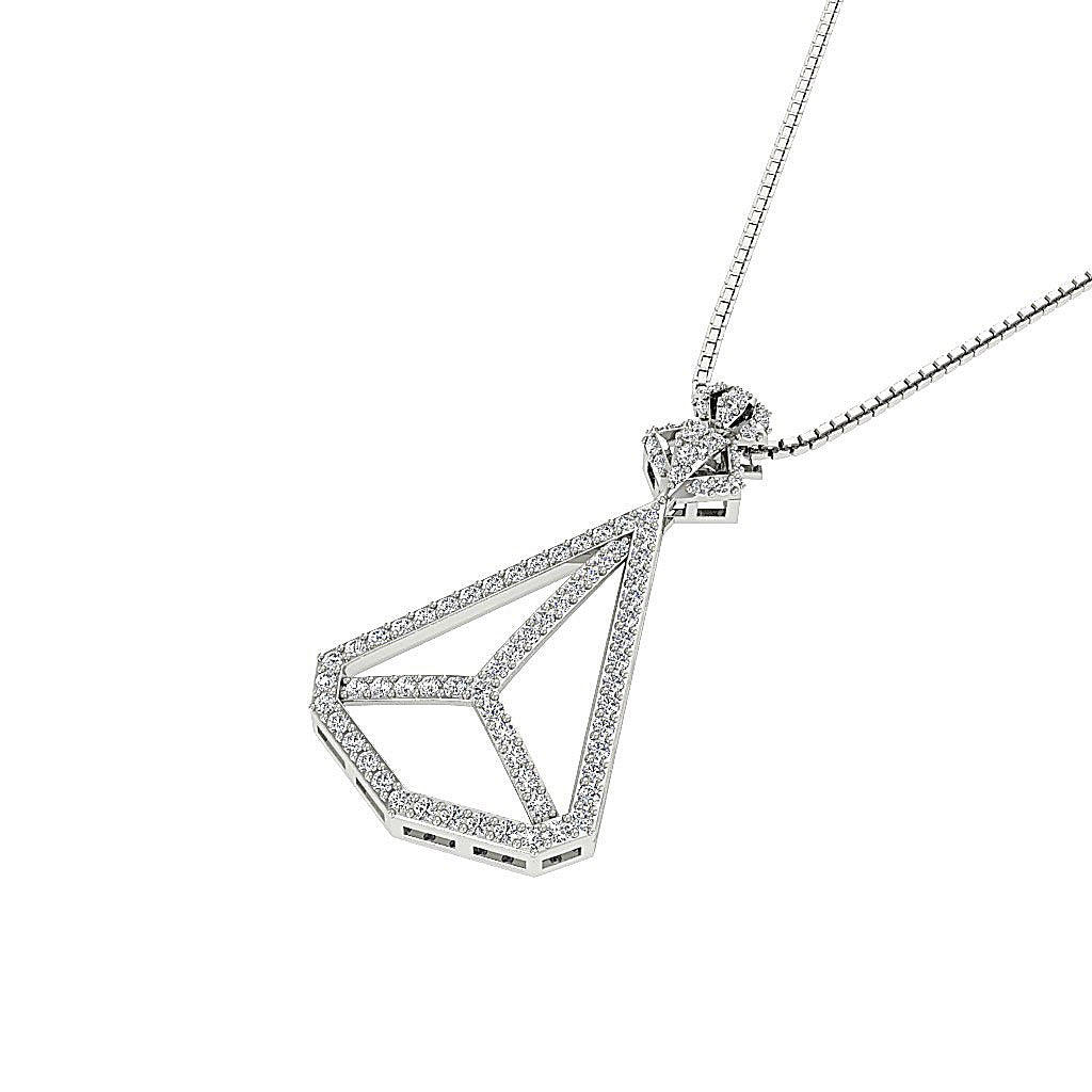 Designer Fashion Pendant SI1/I1 G 0.75 Carat Round Diamond 14k/18k Solid Gold