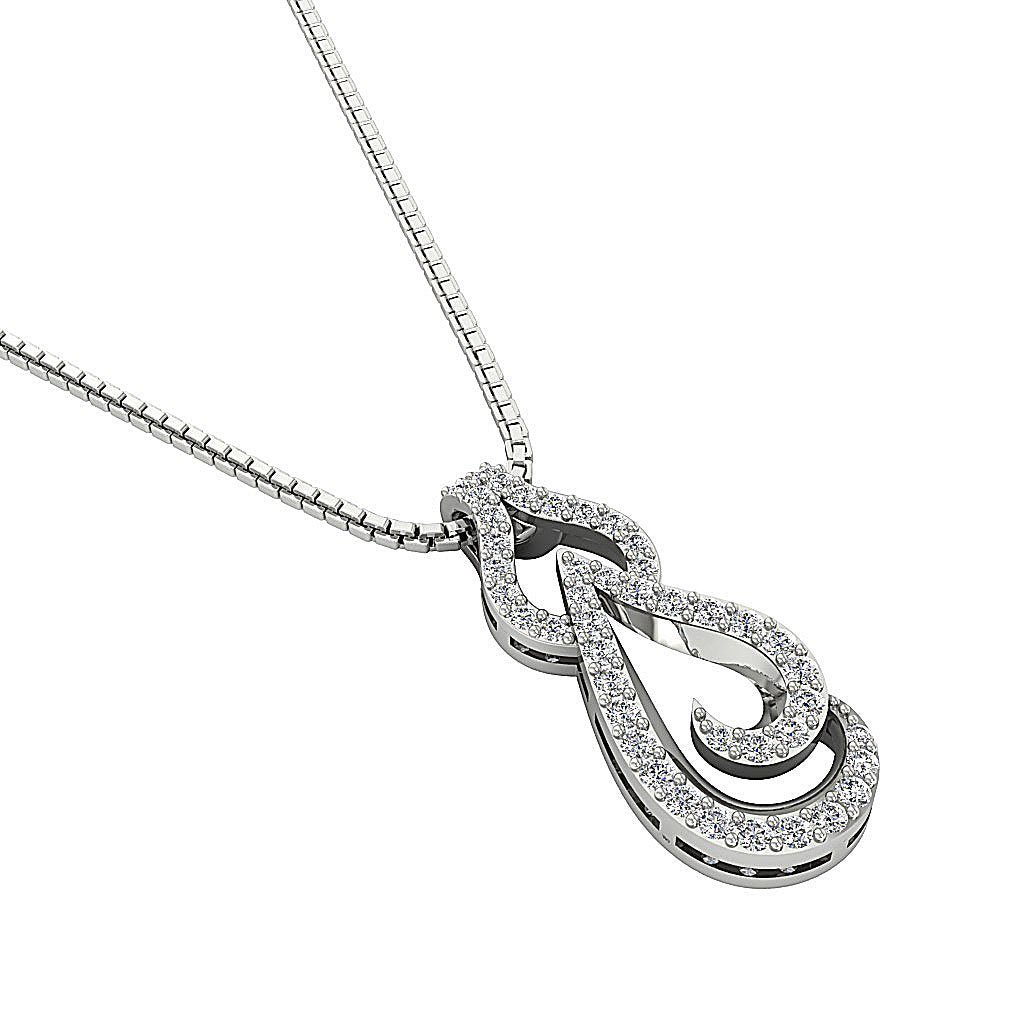 14k/18k Solid Gold Vintage Fashion Pendant SI1/I1 G 0.25 Carat Genuine Diamond