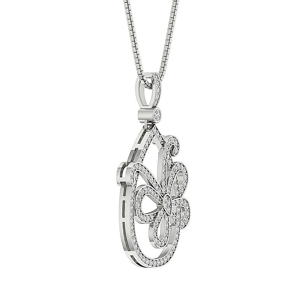 14k/18k Solid Gold Unique Fashion Pendant SI1/I1 G 0.90 Carat Genuine Diamond