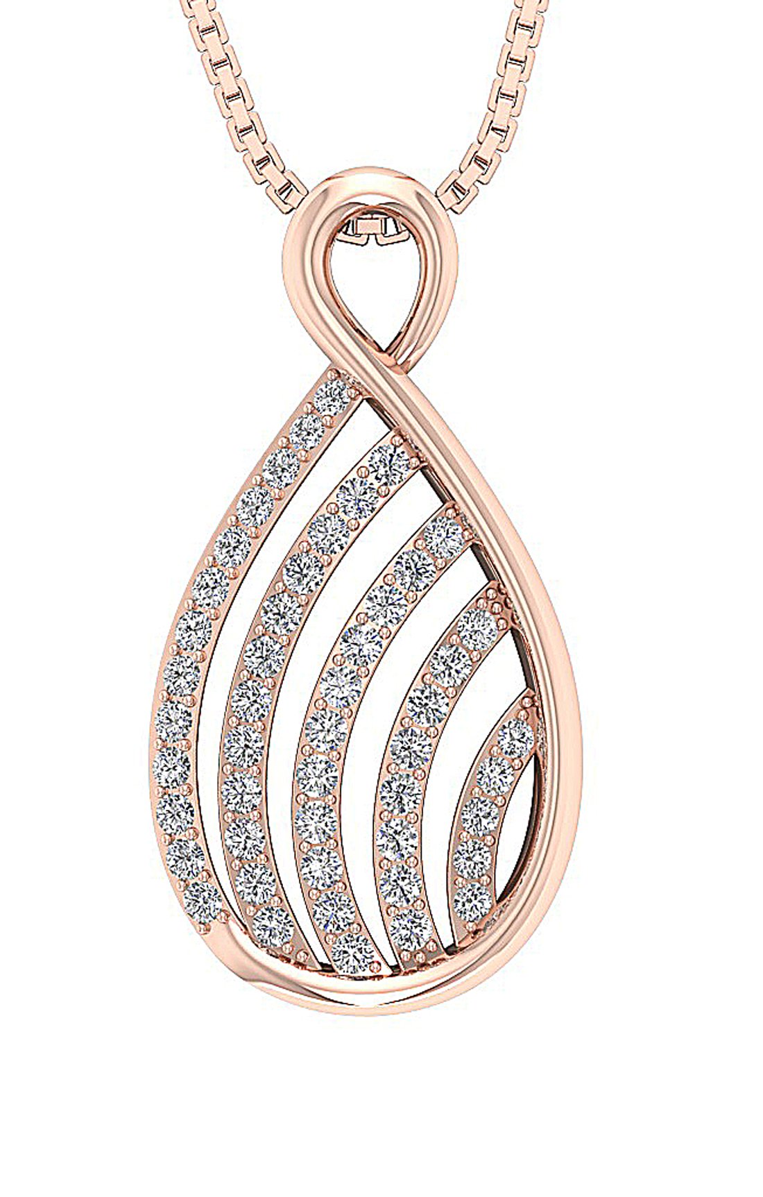 VVS1/VS1/SI1/I1 0.55 Carat Designer Fashion Pendants 14k/18k Gold Genuine Diamond