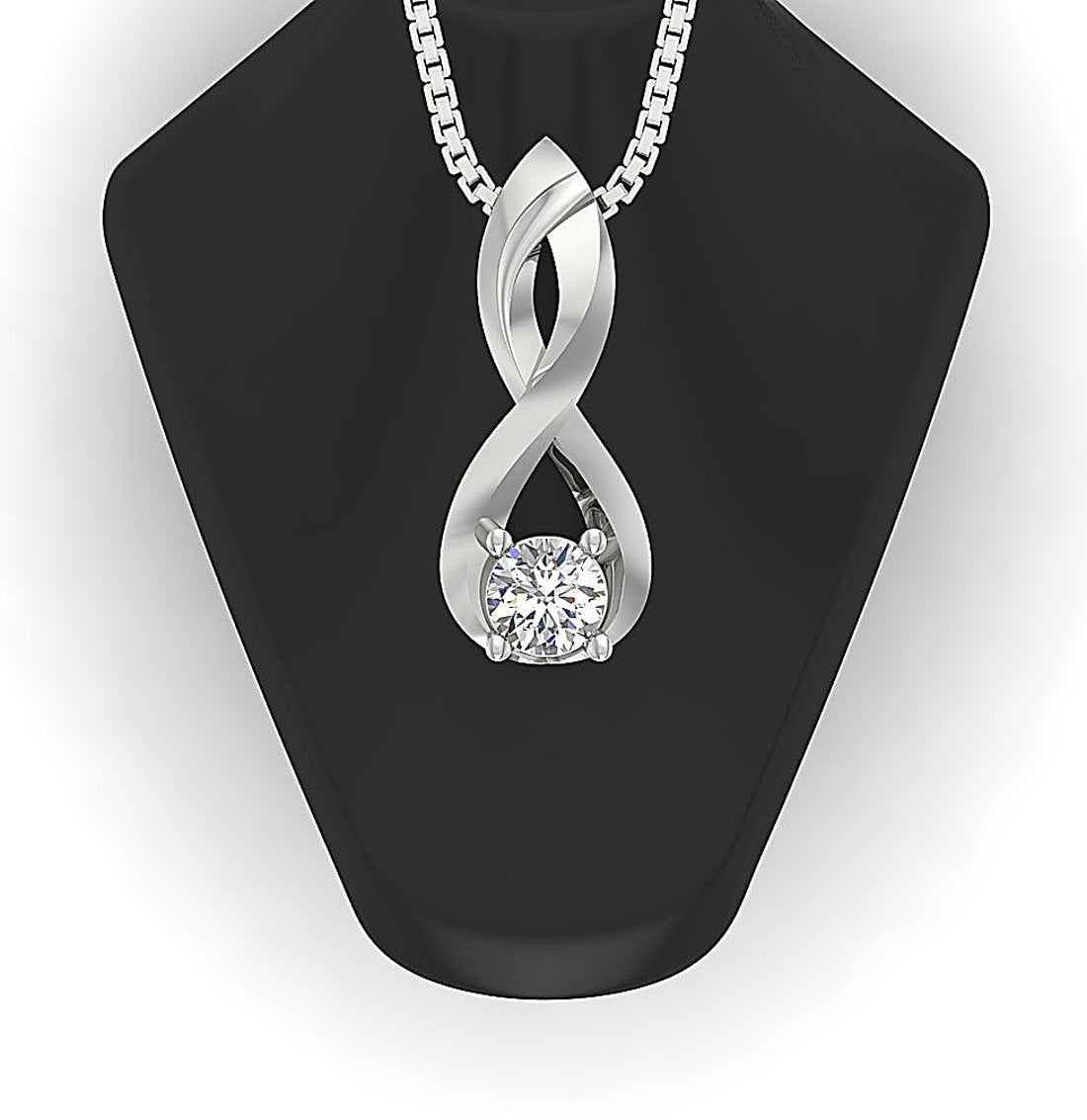 Vintage Solitaire Pendants VS1/SI1/I1 0.30 Ct Genuine Diamond 14k/18k Gold