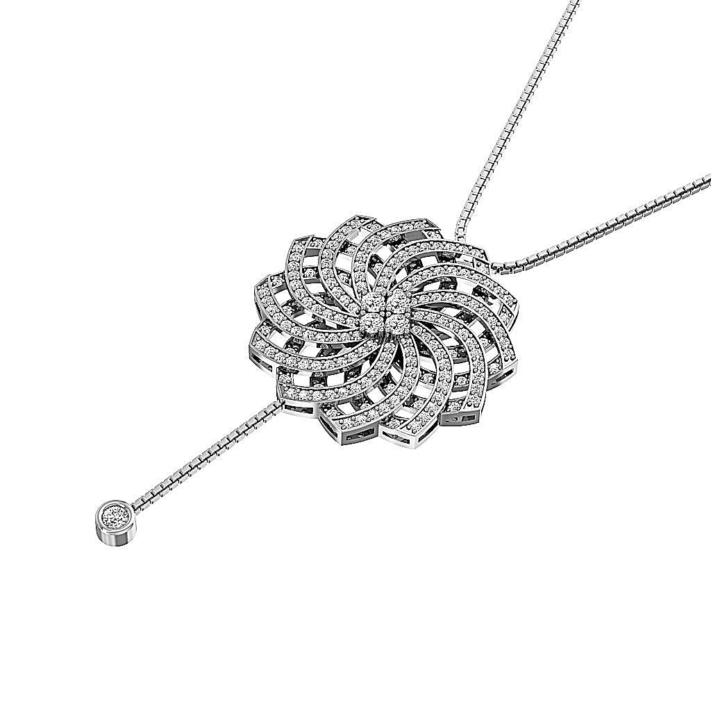 Round Diamond 14k/18k Solid Gold Designer Fashion Pendant SI1/I1 G 1.10 Carat