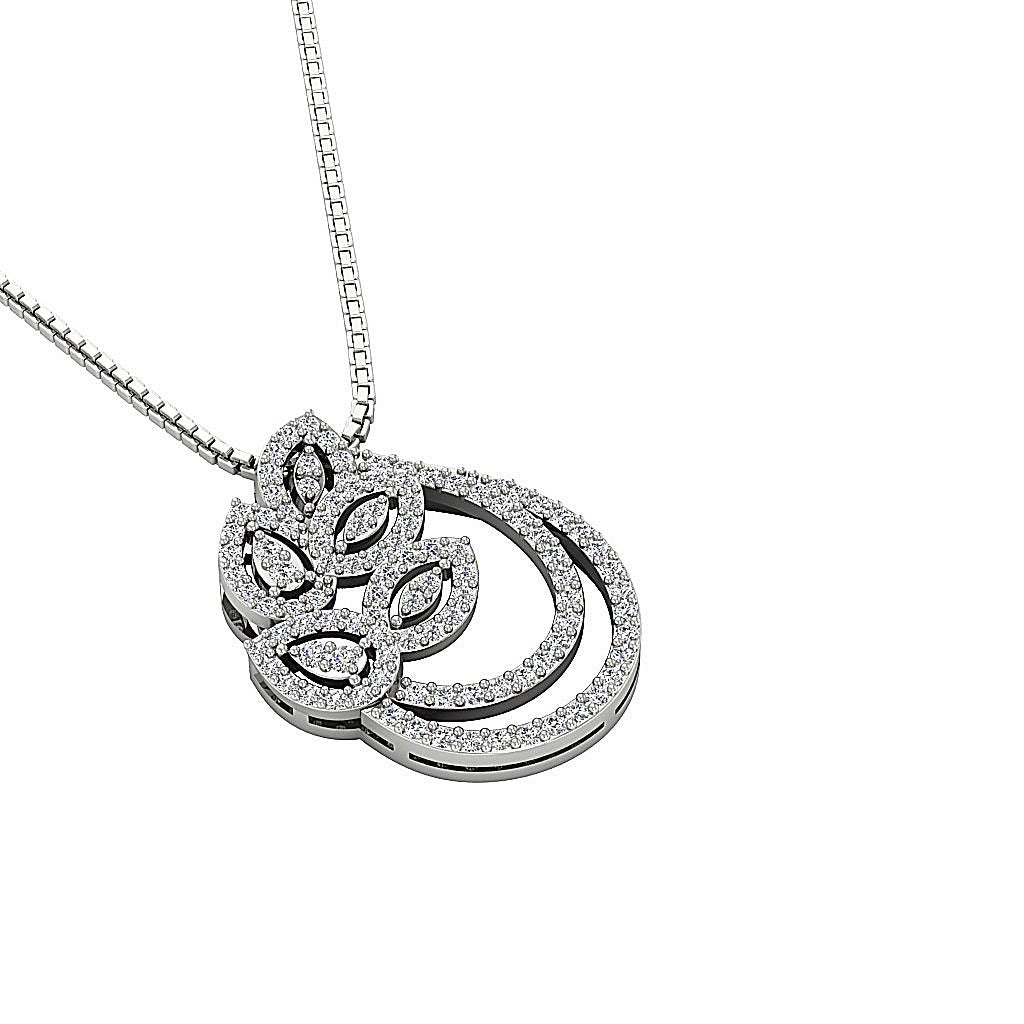 Vintage Fashion Pendant SI1/I1 G 0.60 Carat Genuine Diamond 14k/18k Solid Gold