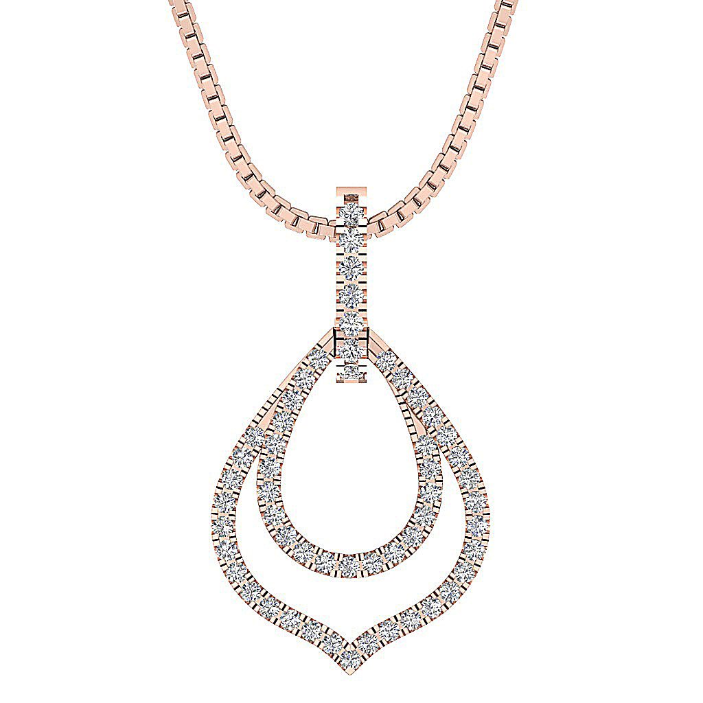 SI1/I1 G 0.40 Carat Unique Fashion Pendant Round Diamond 14k/18k Solid Gold