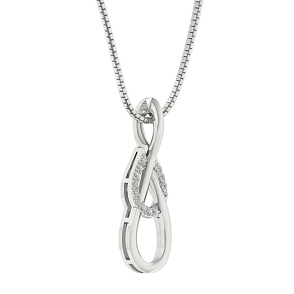 14k/18k Solid Gold Designer Fashion Pendant SI1/I1 G 0.15 Carat Genuine Diamond