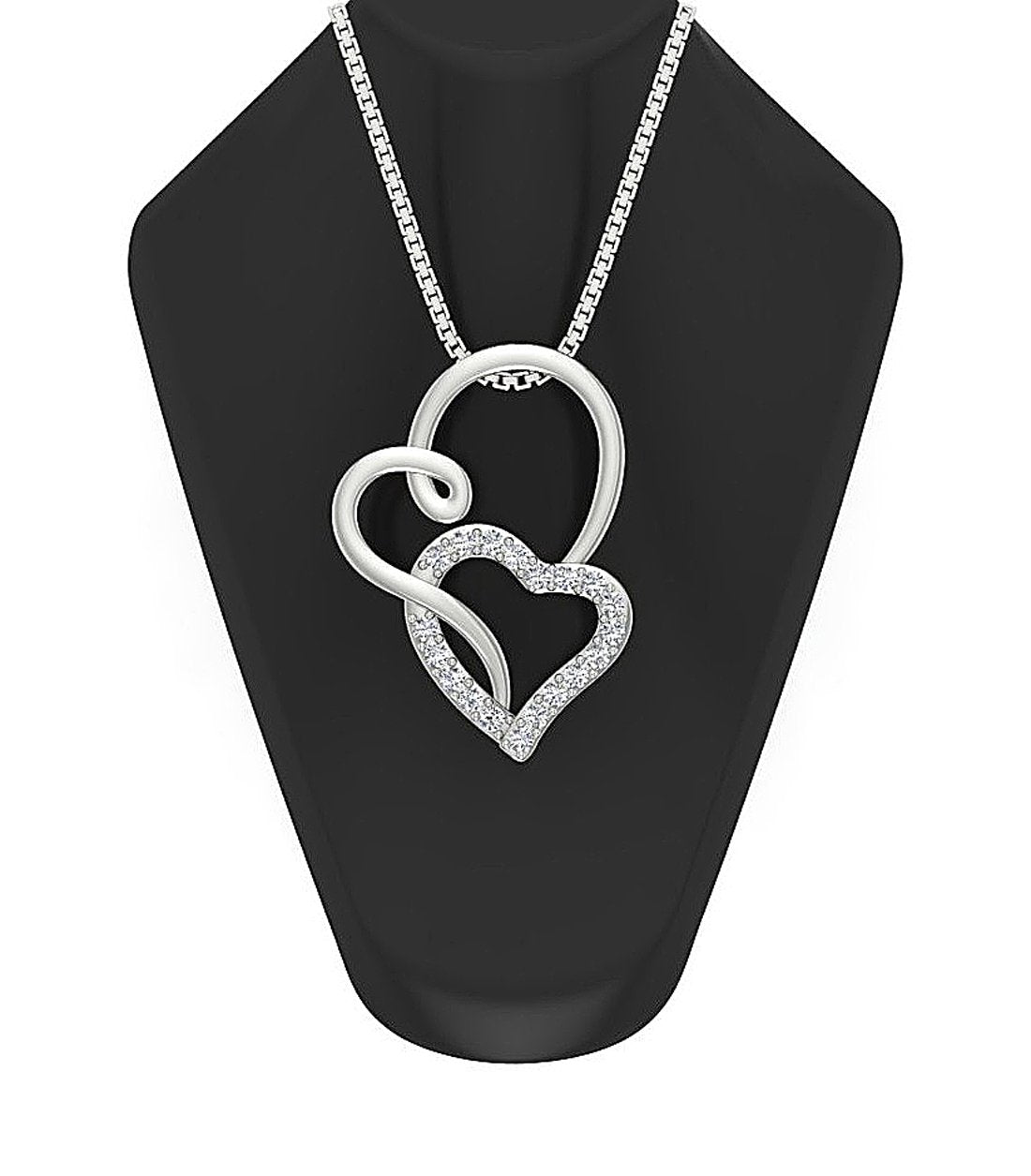 14k/18k Solid Gold Natural Diamond SI1/I1 G 0.35 Ct Unique Heart Shape Pendant