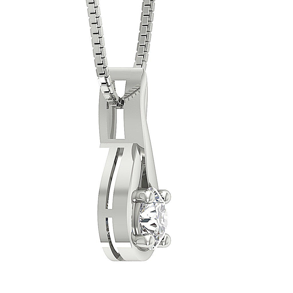Genuine Diamonds SI1/I1 G 0.80 Ct Designer Solitaire Pendants 14k/18k Solid Gold