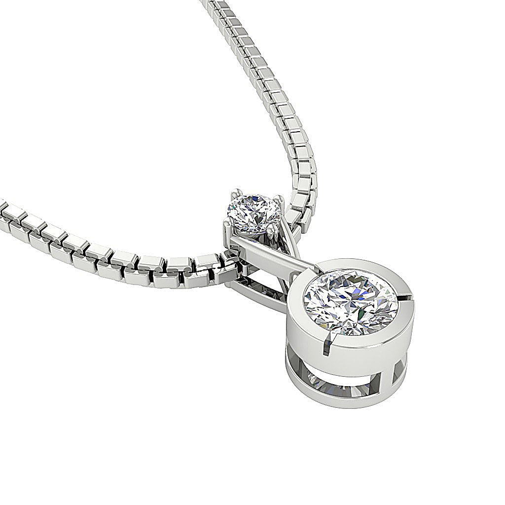 14k/18k Solid Gold Unique Fashion Pendants SI1/I1 G 0.40 Carat Natural Diamond