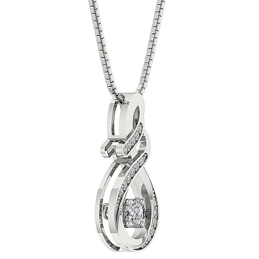 Round Diamond SI1/I1 G 0.45 Carat Unique Fashion Pendants 14k/18k Solid Gold