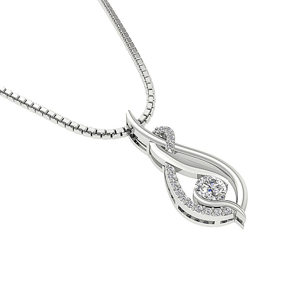 SI1/I1 G 0.50 Carat Vintage Fashion Pendants 14k/18k Solid Gold Round Diamond
