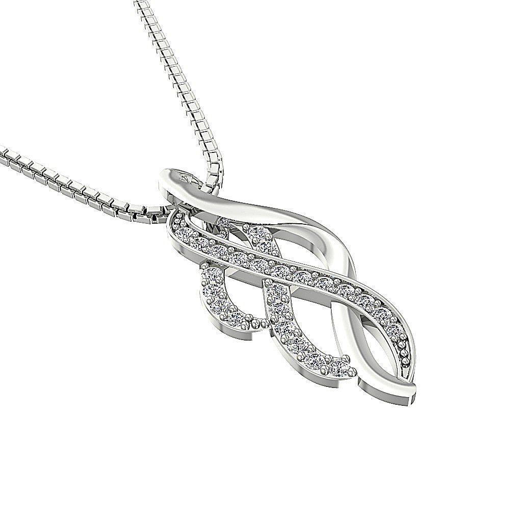 14k/18k Solid Gold Unique Fashion Pendants SI1/I1 G 0.20 Carat Round Diamond