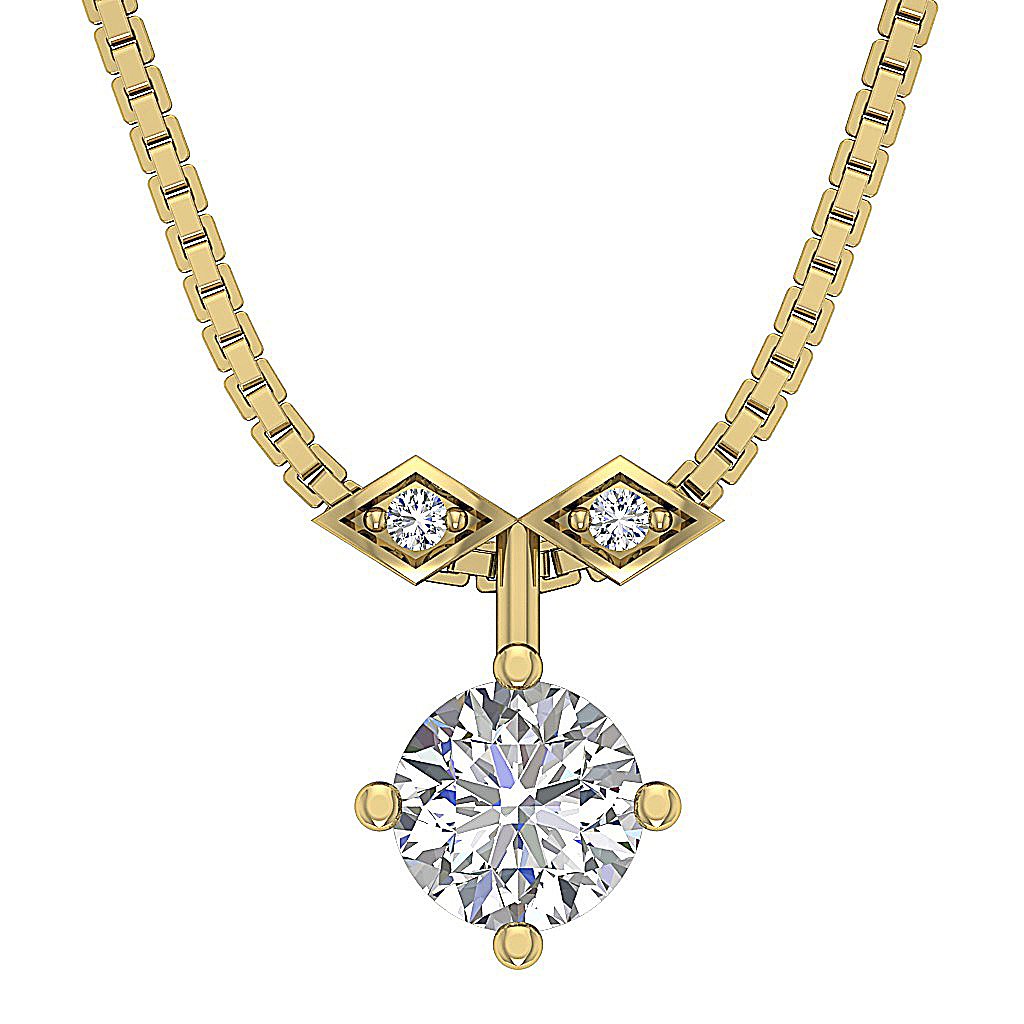 SI1/I1 G 0.45 Carat Genuine Diamond 14k/18k Solid Gold Vintage Fashion Pendants