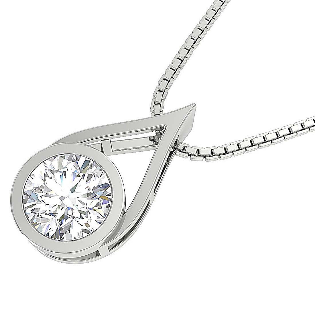 14k/18k Solid Gold Vintage Solitaire Pendants VS1/SI1/I1 0.50 Ct Genuine Diamond