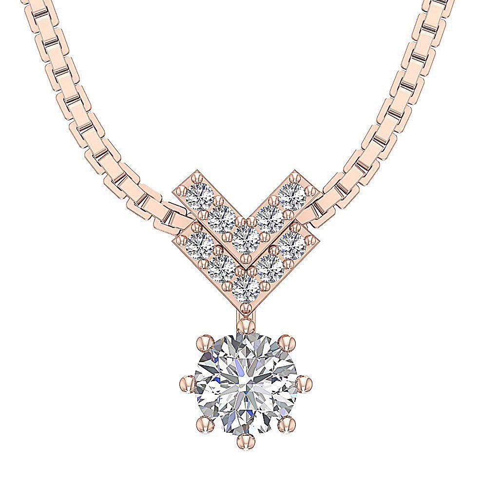 Unique Fashion Pendants VS1/SI1/I1 0.55 Carat Natural Diamond 14k/18k Solid Gold